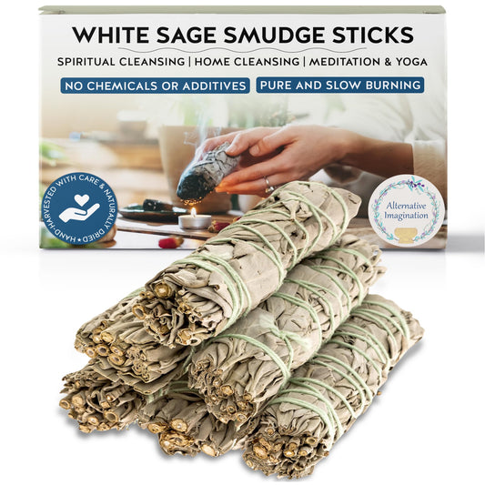 California White Sage Smudge Sticks (6 Pack - 4 Inch)