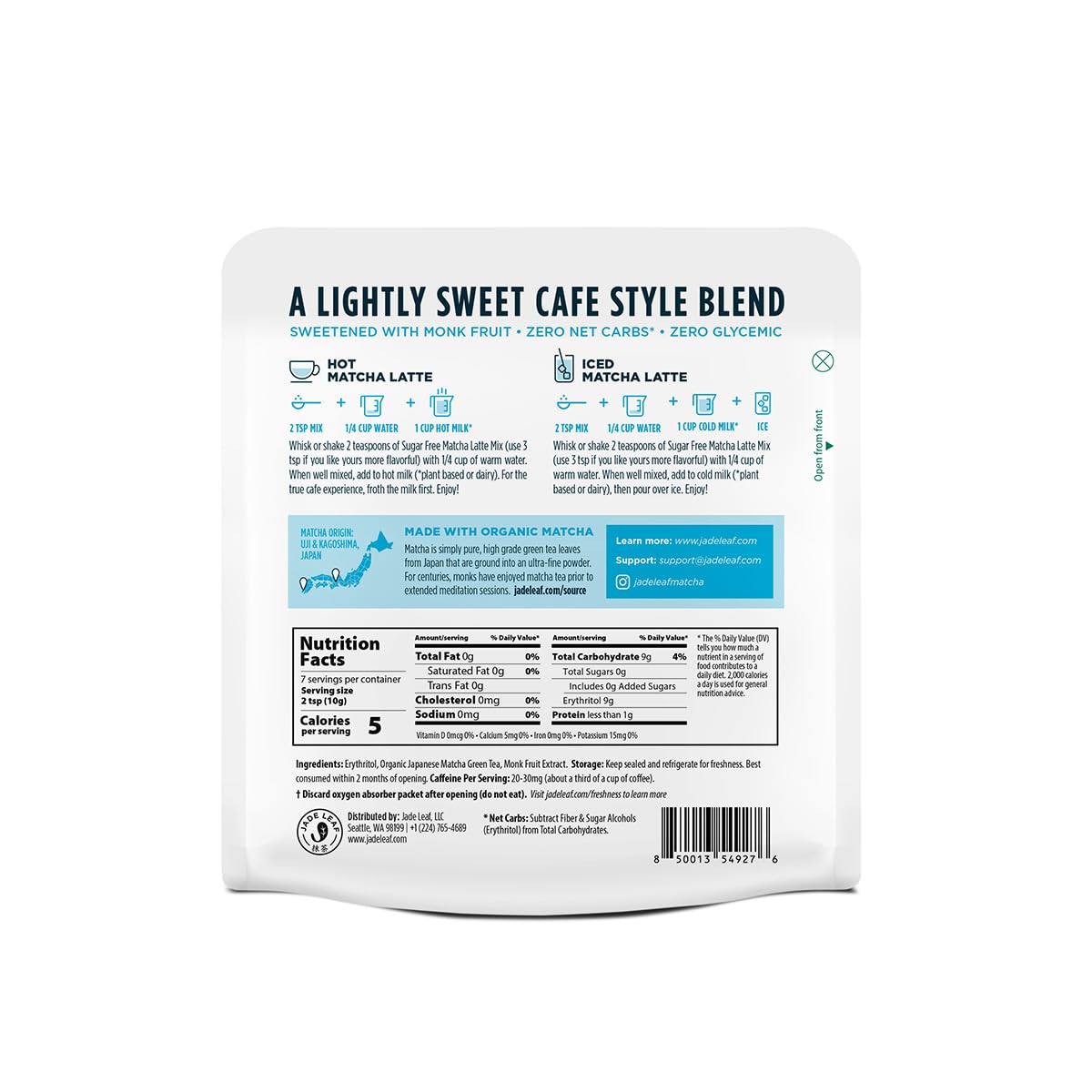 Jade Leaf Sugar Free Matcha Latte Mix (2.5 Ounce (Pack of 1))
