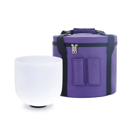 8inch 432 hz B Note Quartz Crown Chakra Singing Bowl forSound Healing Music Instrument With Carrying Case (8Inch B 432hz White / 8 Inch)