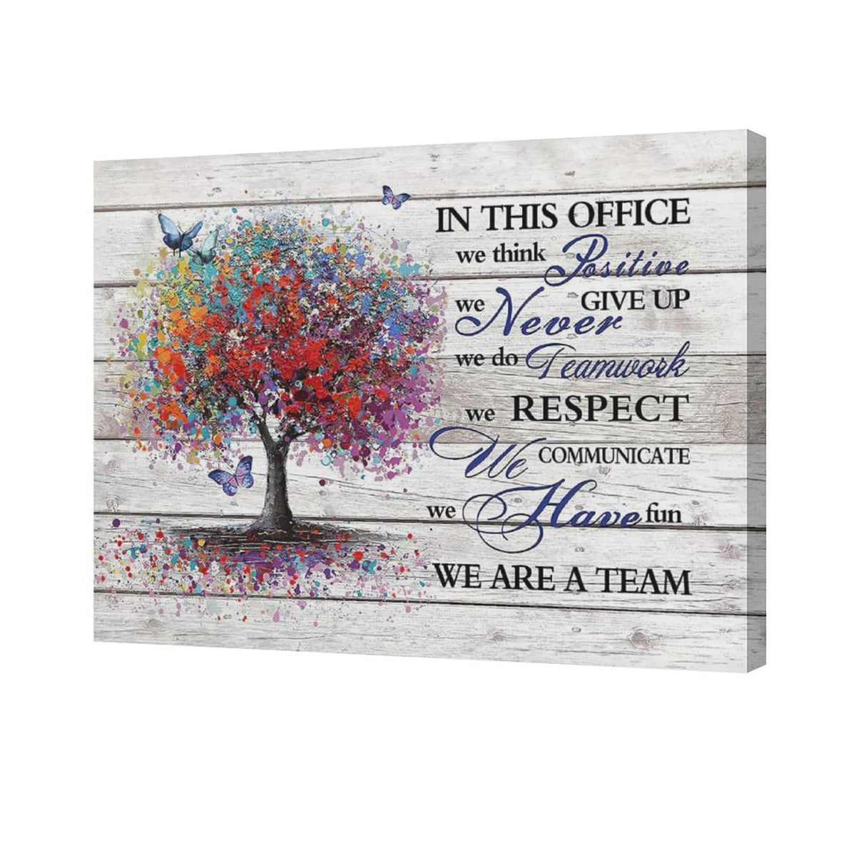 Office Inspirational Wall Art Motivational In This Office Quotes Pictures Wall Decor We Are A Team Canvas Prints Painting Framed Artwork for Teamwork Office 24"x20" (24"L x 20"W / Teamwork-1)