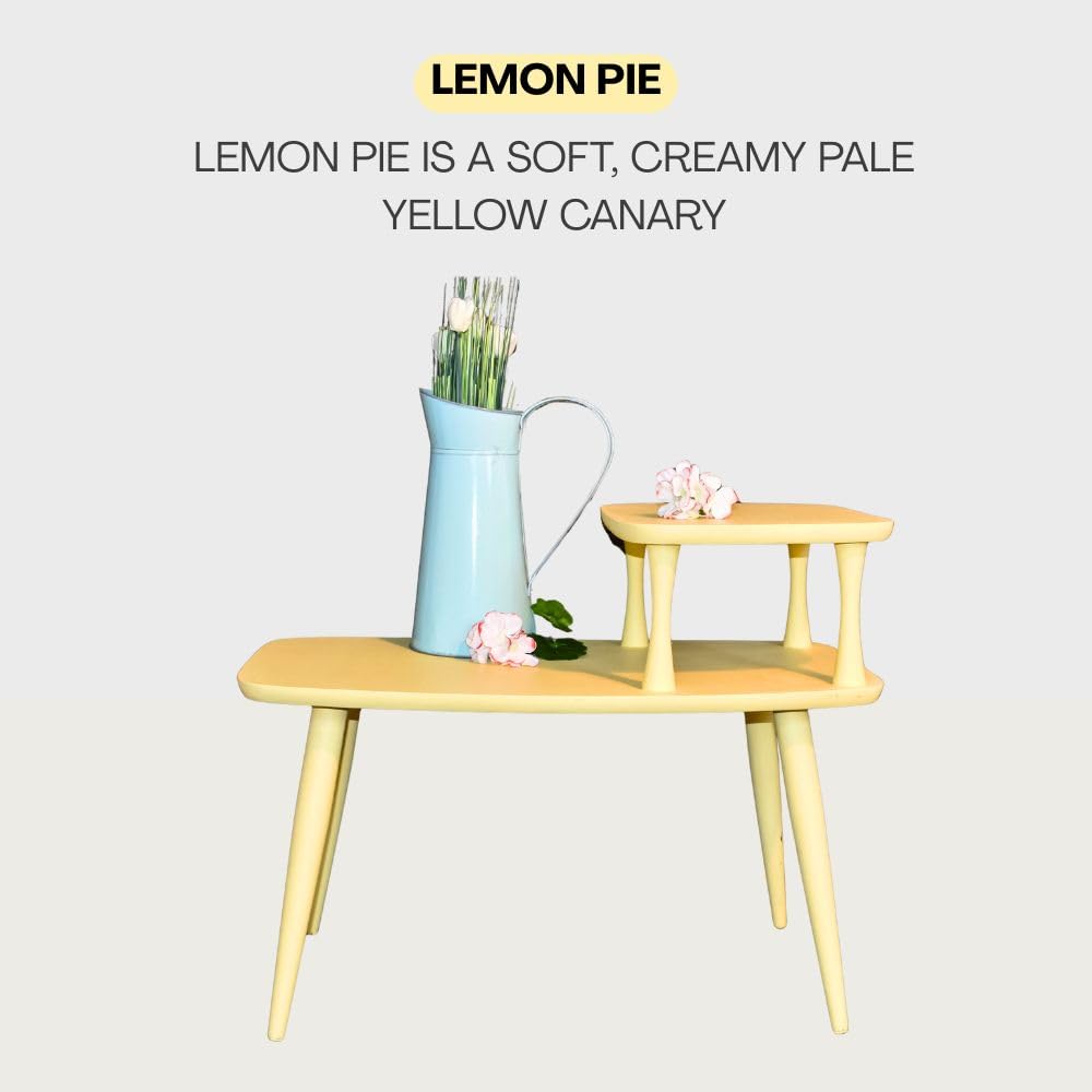 Vintage Chalk Based Paint for DIY Furniture and Home Decor Craft Art (Lemon Pie / 32 Fl Oz (Pack of 1))