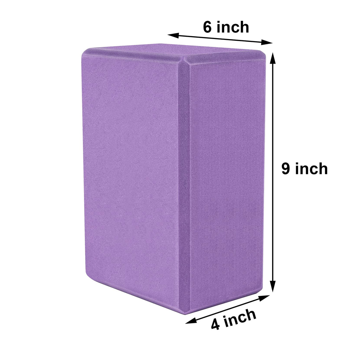 Yoga Blocks 4x6x9 Inch High Density EVA Foam Yoga Brick (Red / 4 pack)