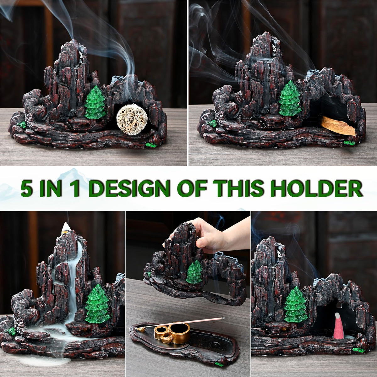 Mountain Waterfall Incense Burner