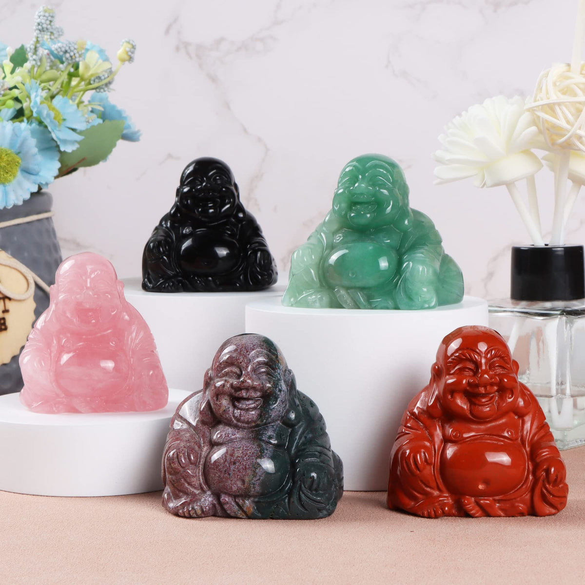 2 inch Laughing Buddha Statue (Obsidian)