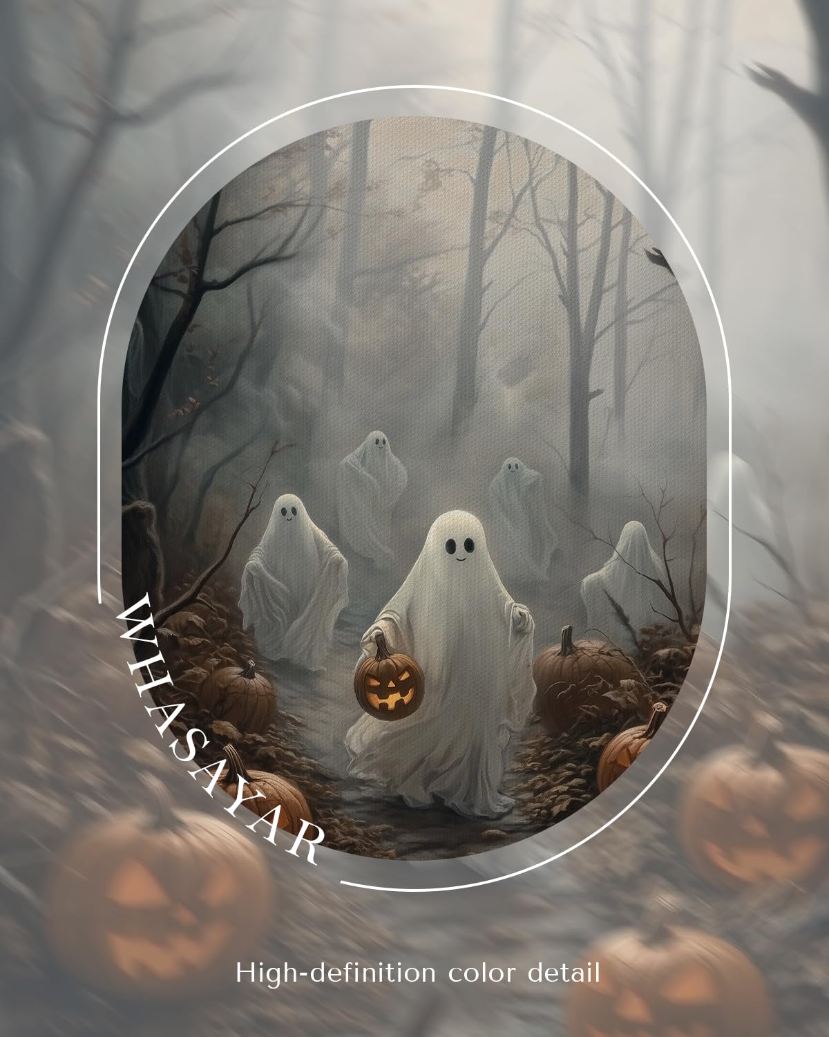 Spooky Halloween Haunted Forest with Jack (Ghosts / 16"L x 12"W)