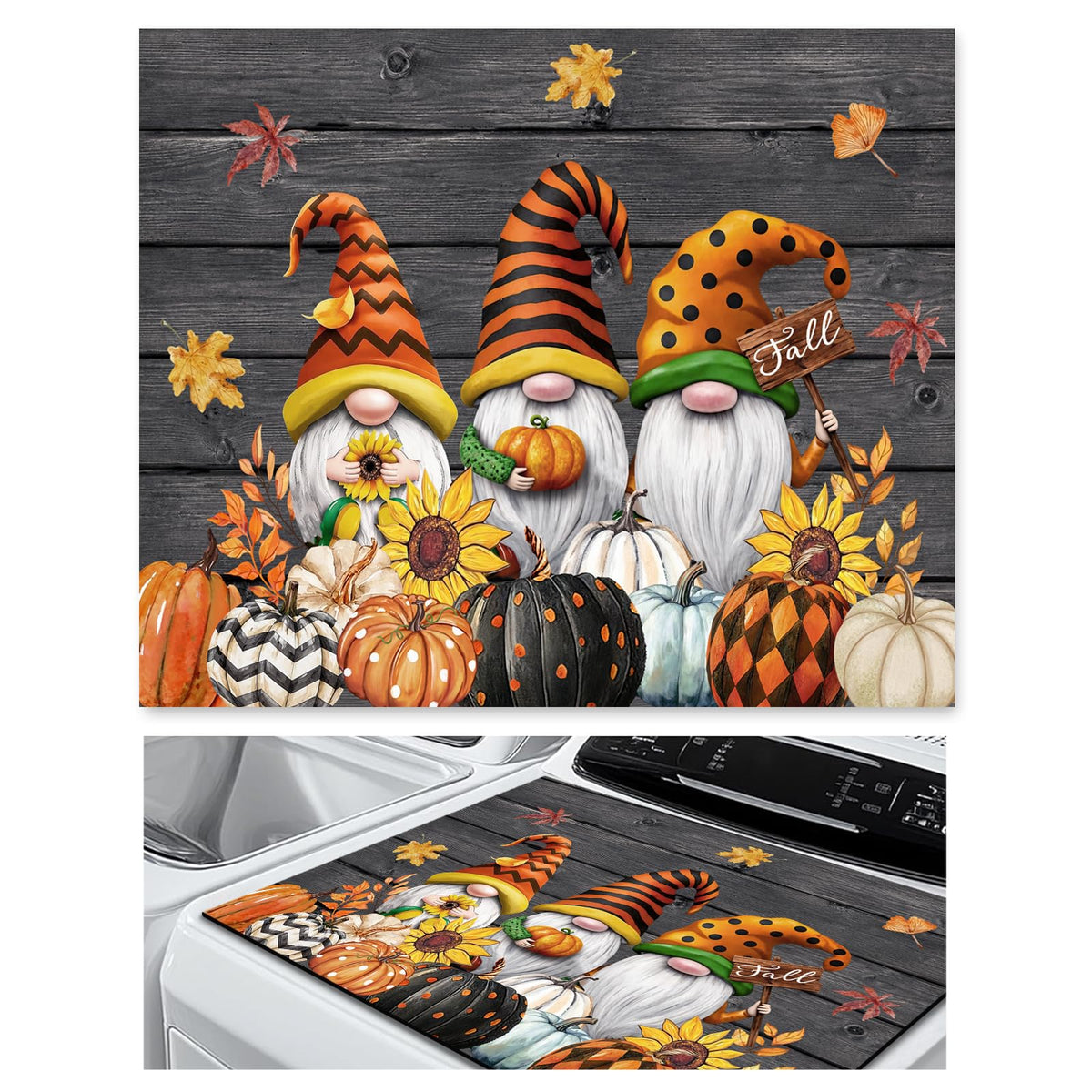 Dryer Top Protector Mat (fall gnome)