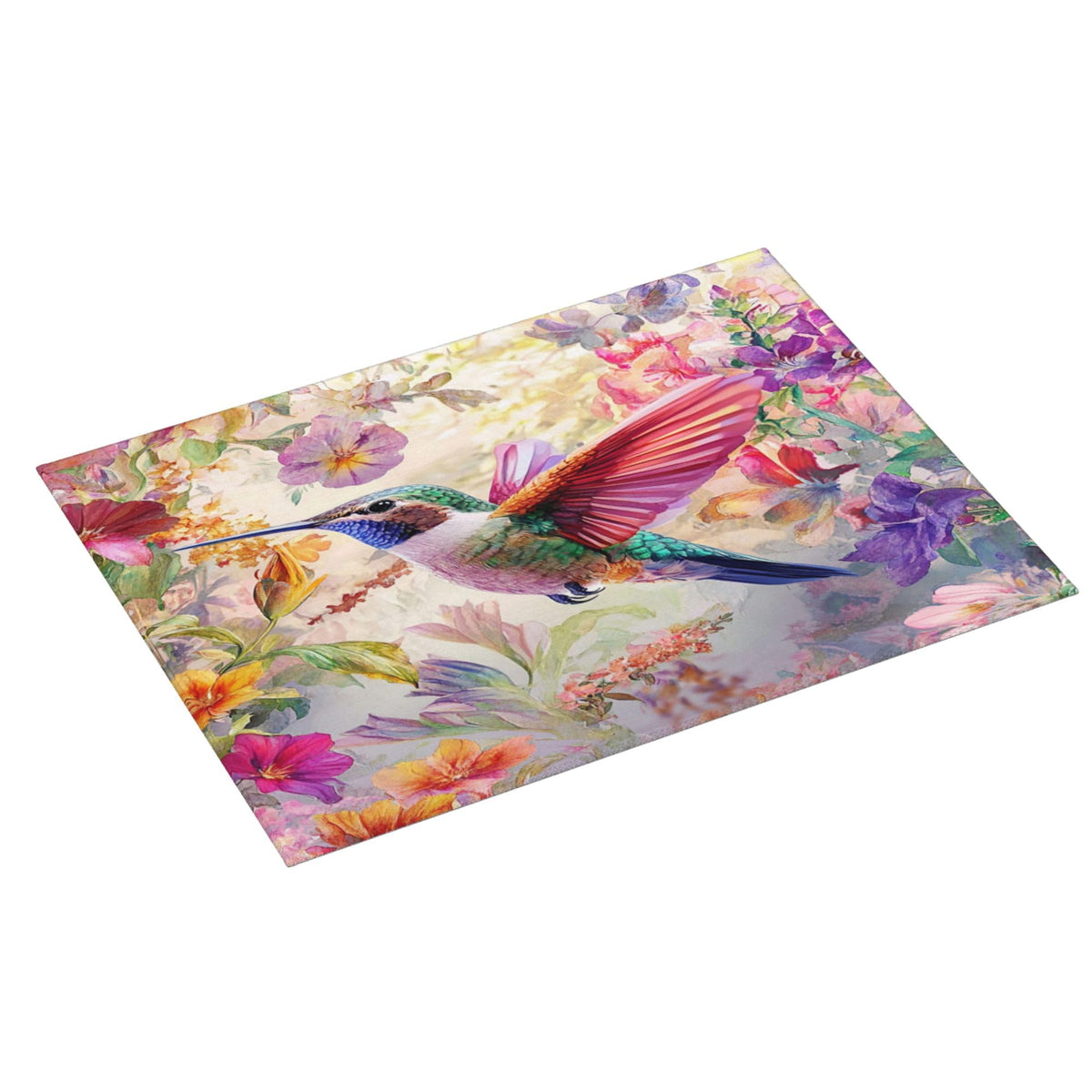 Hummingbird Dish Drying Mat for Kitchen Counter Microfiber Super Absorbent Non (Hummingbird)