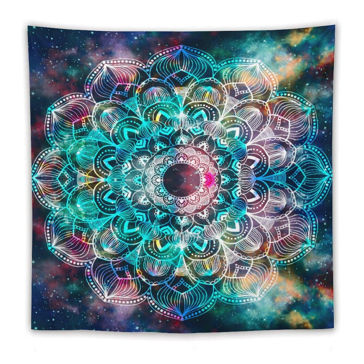 Mandala Tapestry Wall Hanging Colorful Bohemian Boho Galaxy Tapestries Home Decor for Living Room Bedroom Apartment Farmhouse Dorm 60"x60" (60"L x 60"W / Mandala-16)