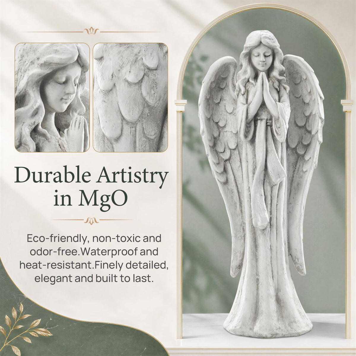 31.1 Inch Praying Angel Statue Outdoor Garden Yard Decorations Statues (Praying Angel-31.1 Inch)