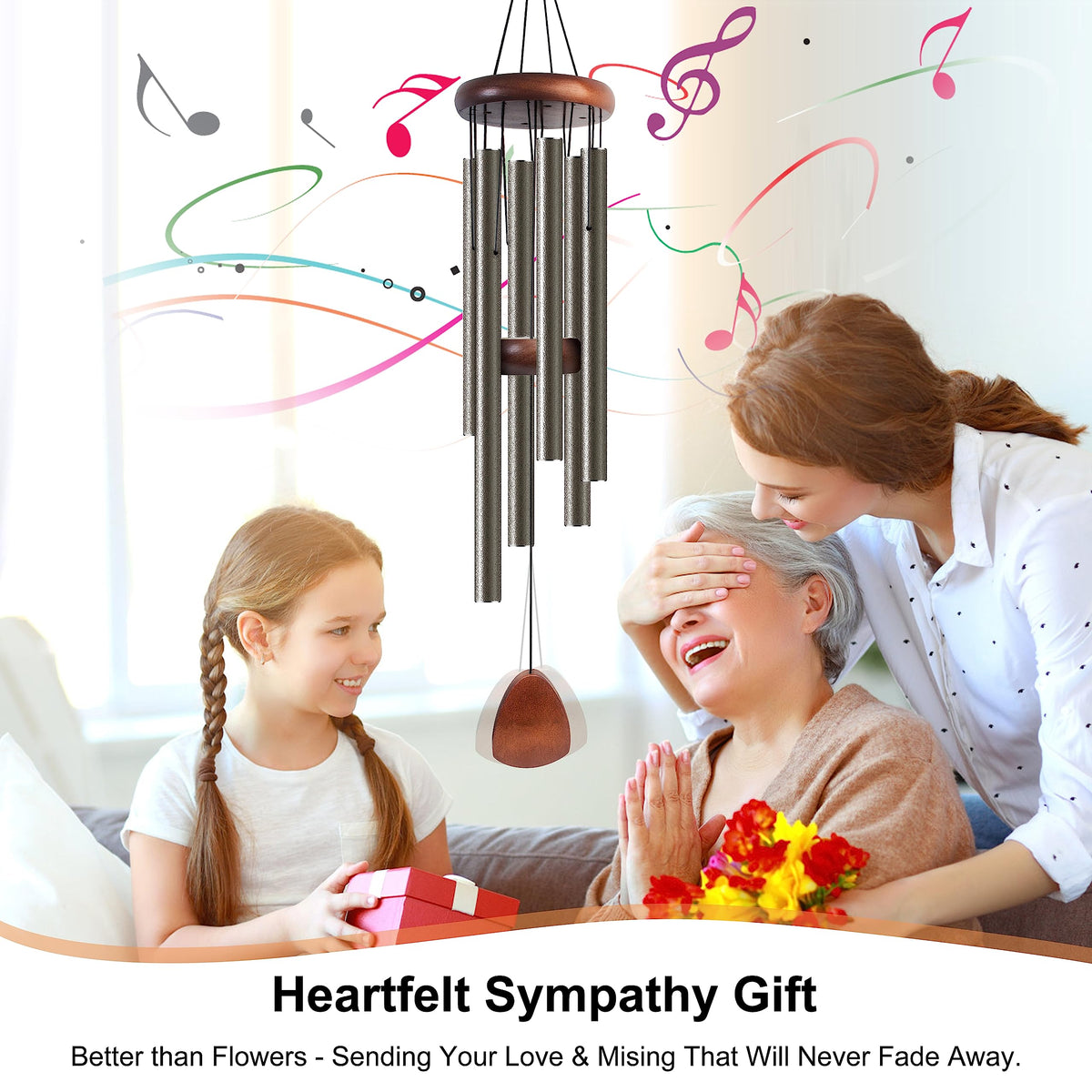 37" Aluminum Wind Chimes for Outside (Copper / Classic 37")
