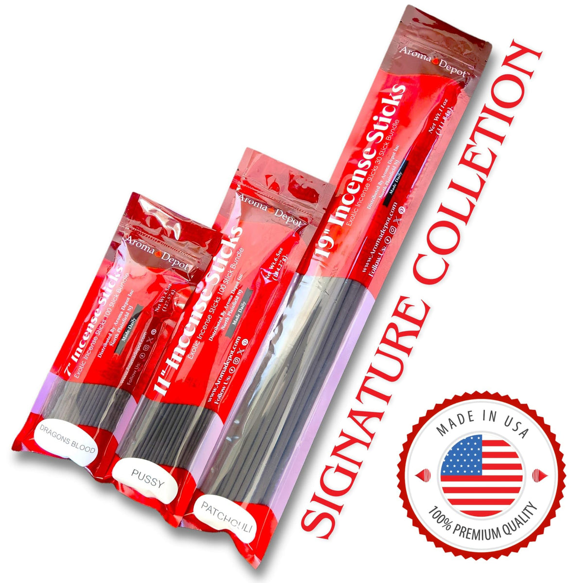 Cinnamon Apple19'' Incense Sticks Jumbo. Approx 27 to 30 Sticks Per Bundle. 19 Inch Extra Large