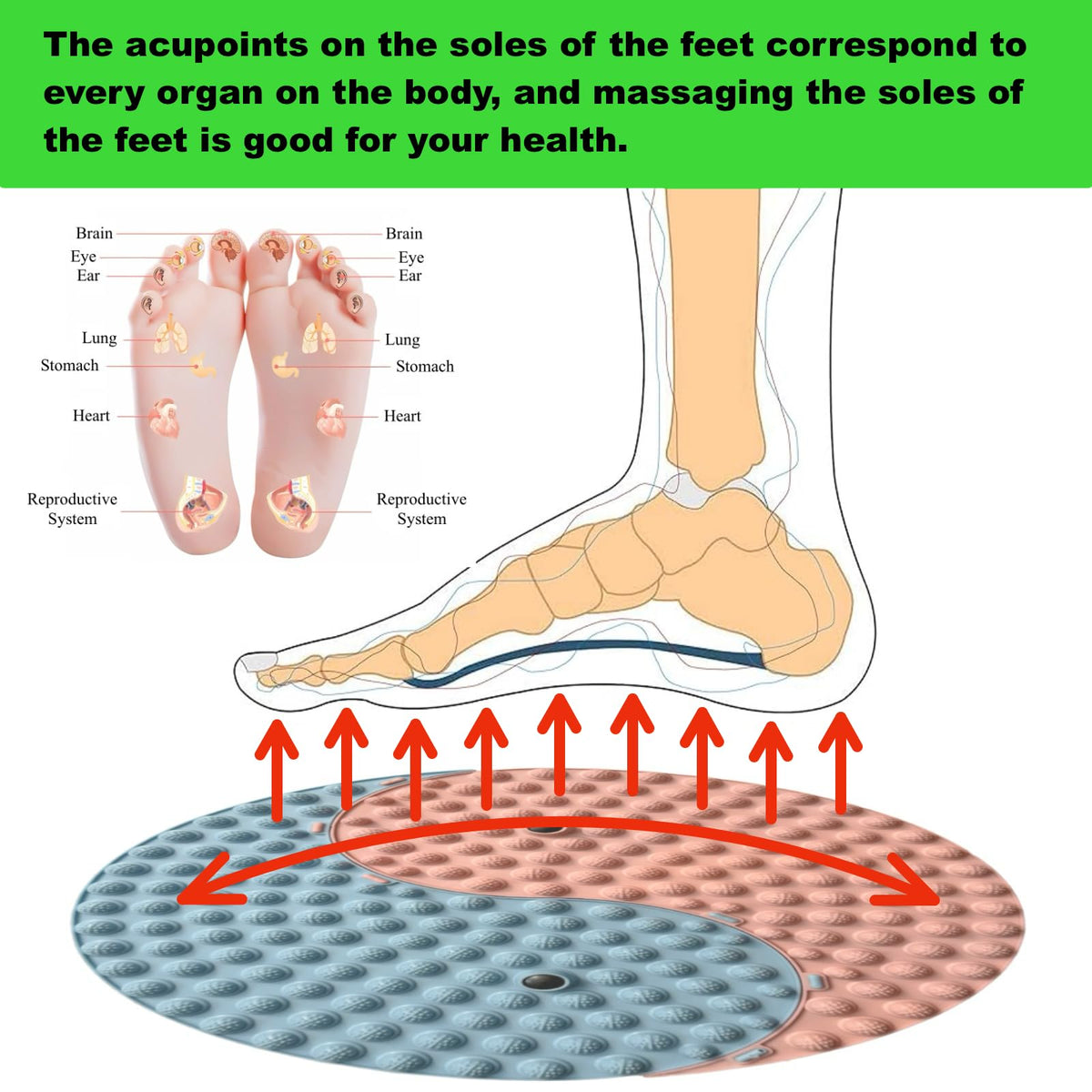 Foot Massage Mat 2 Pack (Mixed Colors)