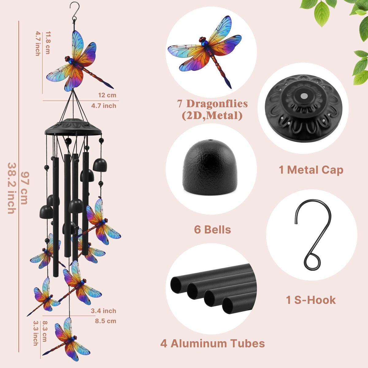 Dragonfly Wind Chimes for Outside