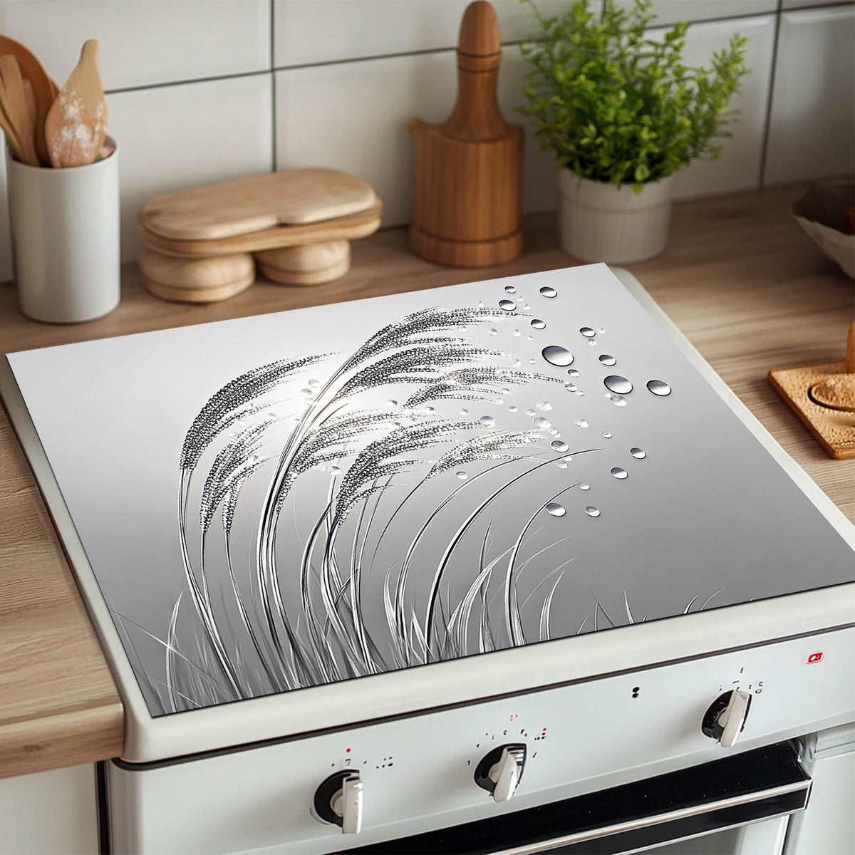Stove Top Cover 28x20 Silver Reed Dew Diatomite Mat