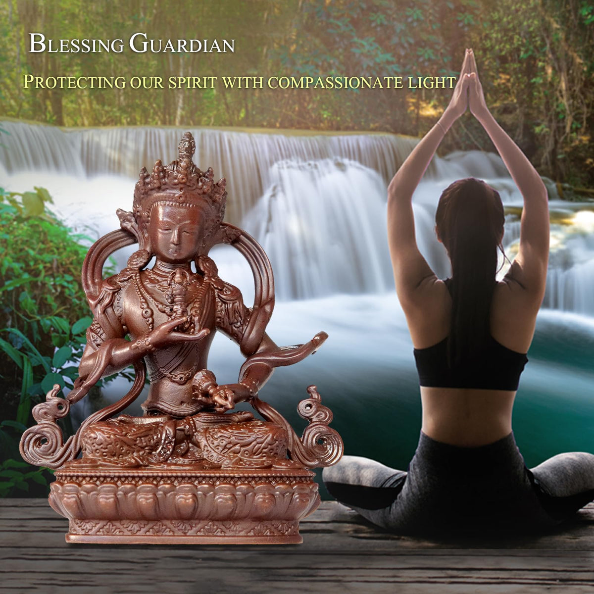 Vajrasattva Buddha Statue Pure Copper Handmade Zen Decor Figurine (Vajrasattva)