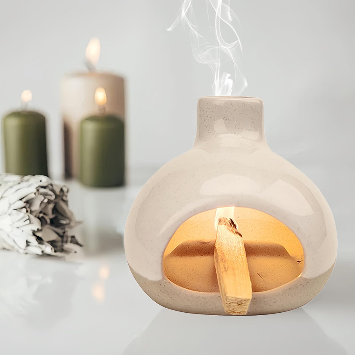 Palo Santo Holder (White)