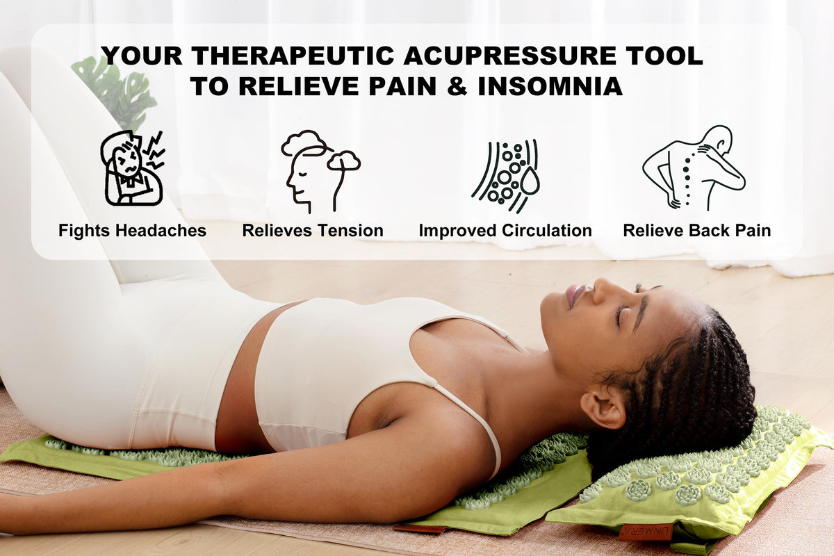 Acupressure Mat and Pillow Set (Forest Green)