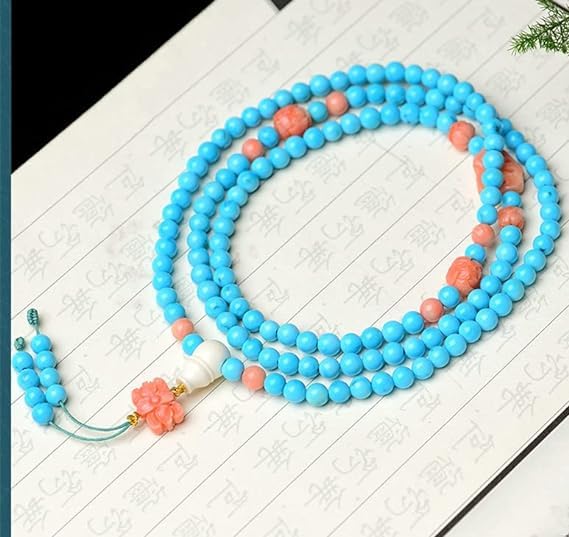 About 180 Pcs Blue Turquoise Beads for Jewelry Making 4 MM Blue Turquoise Gemstones Loose Stone Beads (Blue Turquoise / 4MM, about 180pcs)