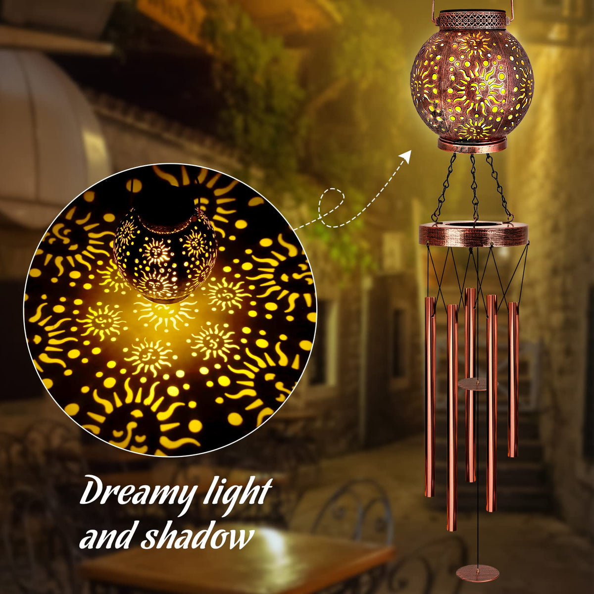 Solar Wind Chimes for Outside