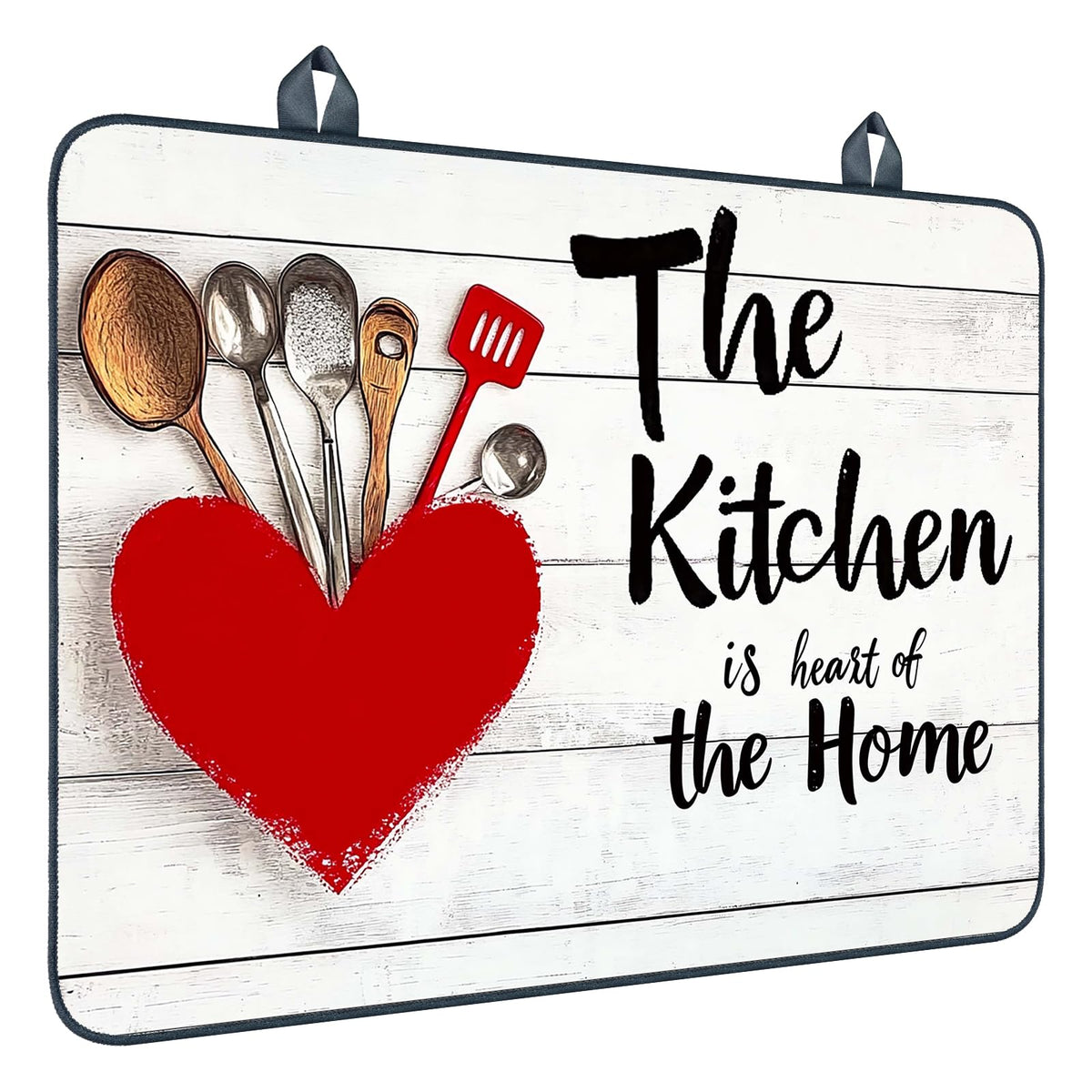 Heart Utensil Stove Cover Diatom Mud 28.65x20.47 In (YBX99943)