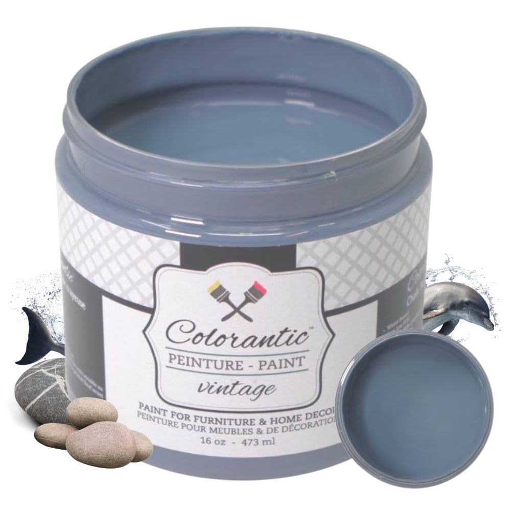 DOLPHIN Chalk Paint Based for Furniture DIY (Dolphin / 8 Fl Oz (Pack of 1))