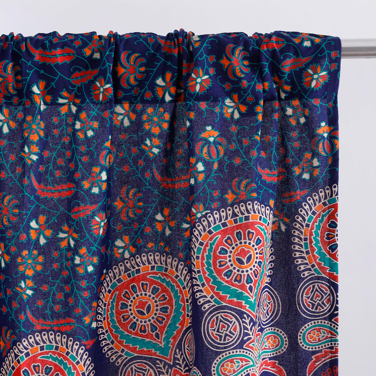 Blue Hippie Mandala Curtains 100 Inch Length for Living Room Bedroom 2 Panels Set Light Filtering Semi Sheer Window Curtains 84 Inch Width Boho Farmhouse Drapes W84xL100 Blue Multi (Blue Multi / 84"W x 100"L (Pack of 2))