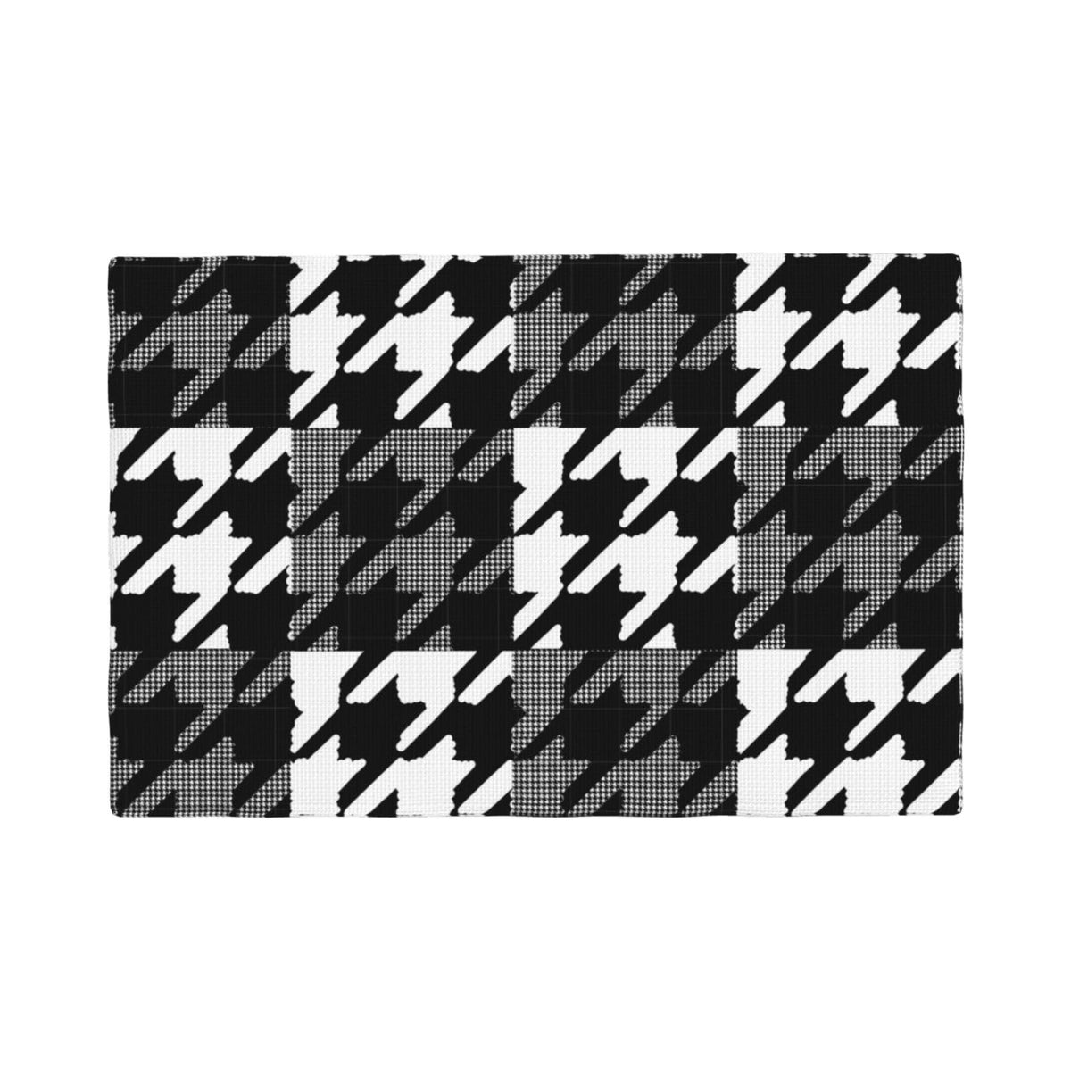 Placemats Houndstooth Checkerboard Place Mat Set of 6 Pieces Heat (6PCS / Houndstooth Checkerboard)