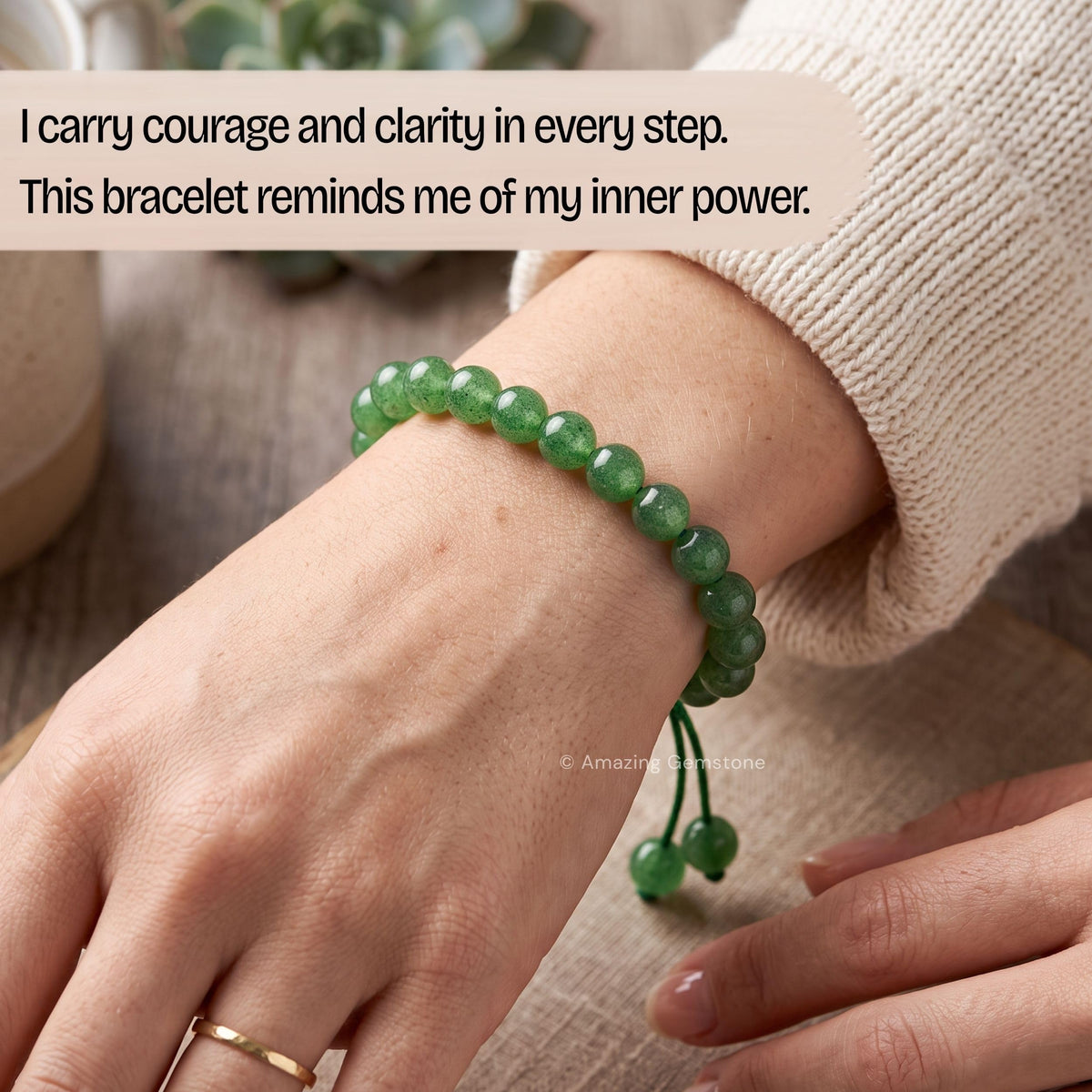 Green Strawberry Quartz Bracelet for Women Men's Gifts (Green Strawberry Quartz)