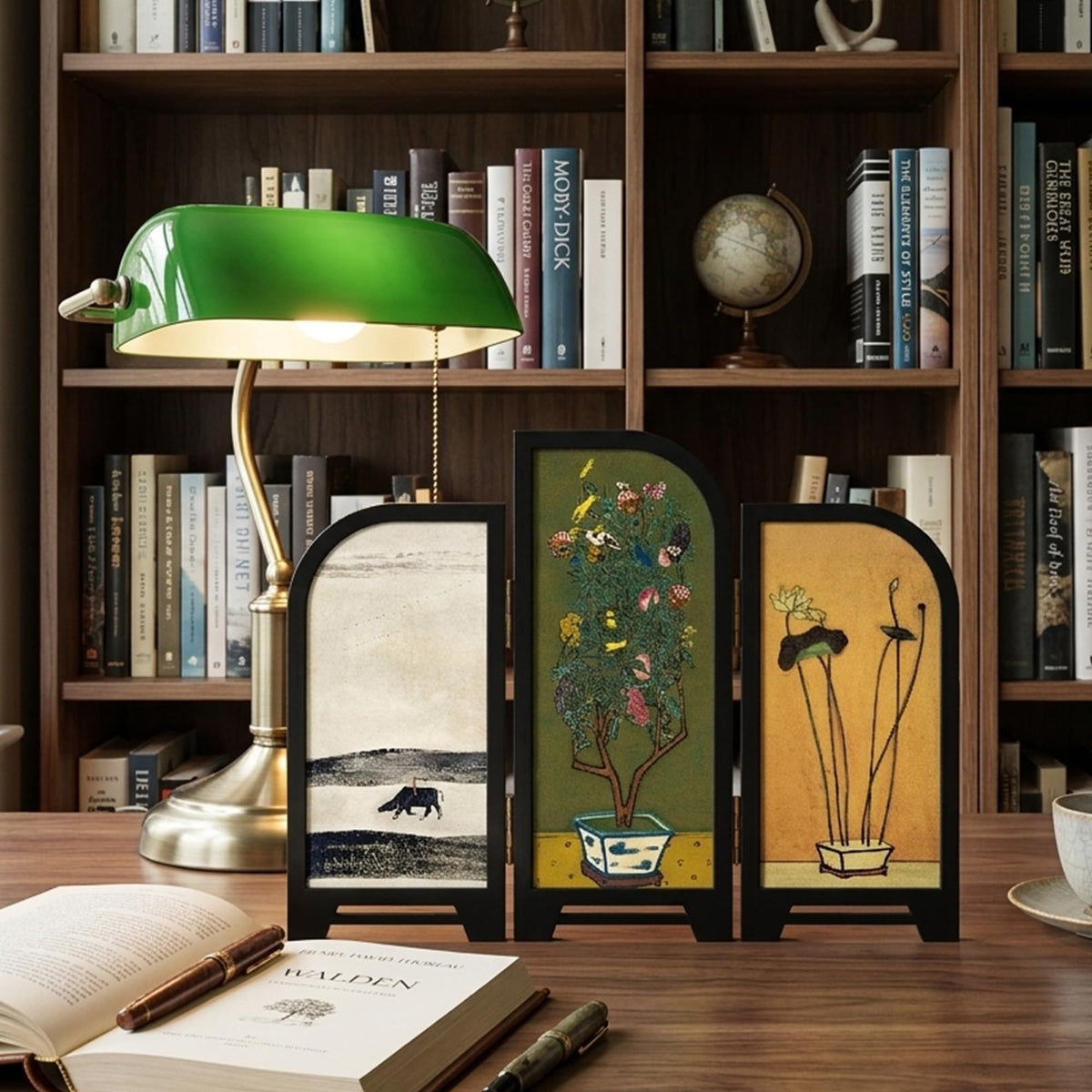 3 Panel Tabletop Folding Screen (M7367)