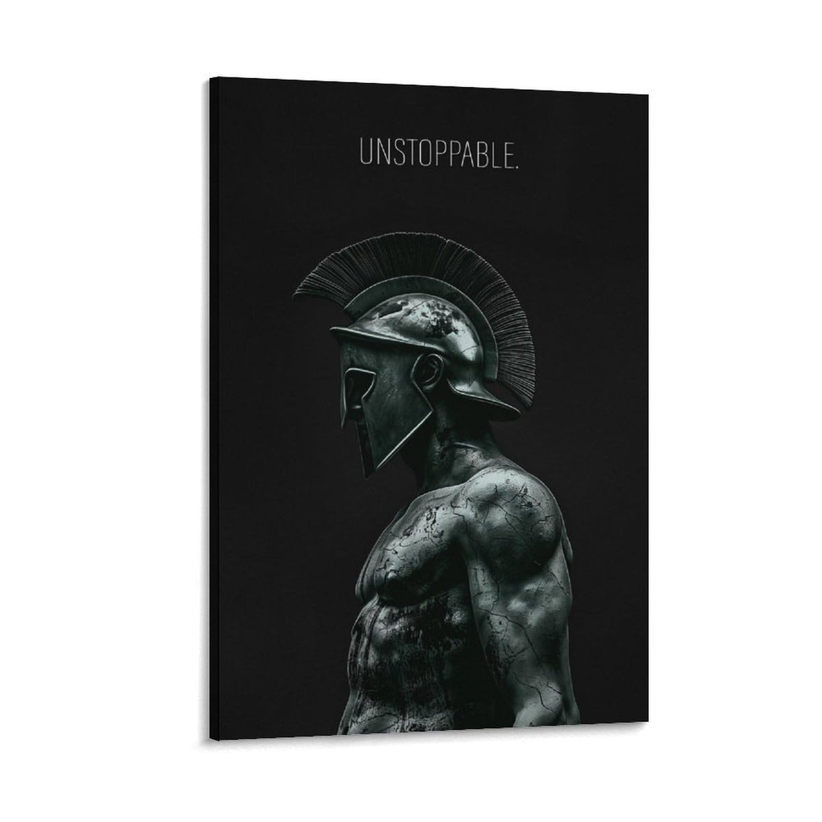 Spartan Warrior Motivational Text Poster Canvas Printing Wall Art Prints Wall Decor Posters Dark Stoic Helmet Minimalist Nordic Living Room Bedroom Office Gym Decor 08x12inch (style-13 / 08x12inch(20x30cm) Frame)