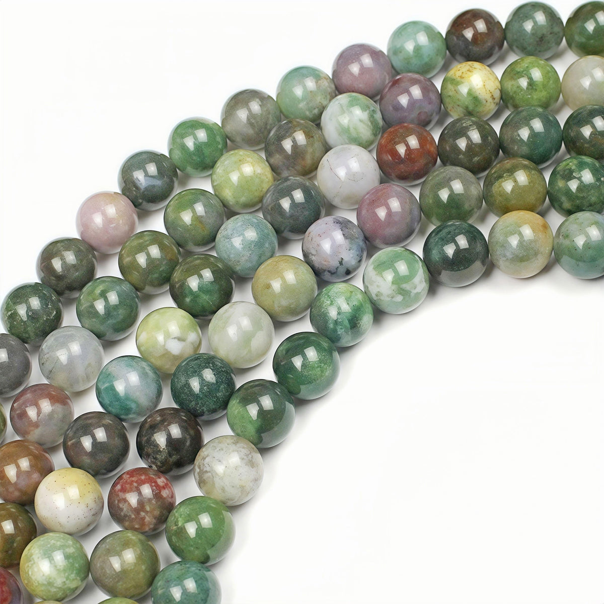 AAA Natural Round India Agate Stone Beads Onyx Loose Beads for DIY Necklace Bracelat Jewelry Making Strand 15" (Indian Agate / 10mm)