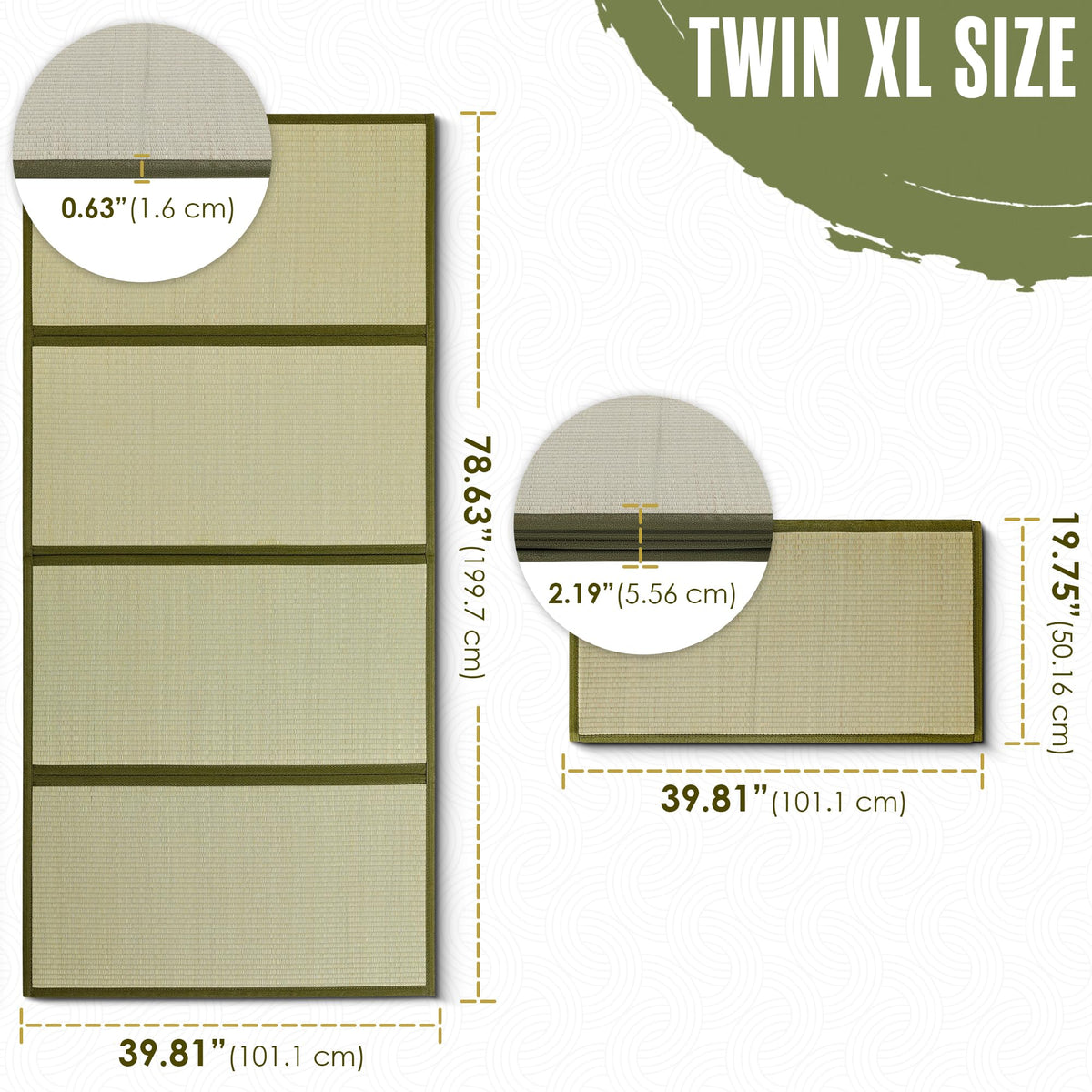 Tatami Mat Tatami Mattress (Twin XL Folding)