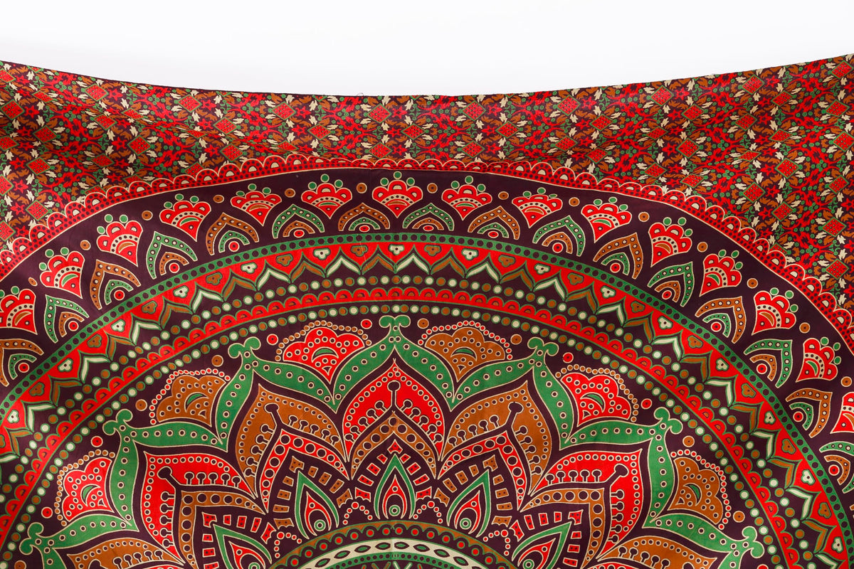 Wall Hanging Tapestry For Bedroom Hippie Ombre Mandala Bohemian Hippy Intricate Indian Tapestries Bedspread Brown (88"L x 81"W / Brown)