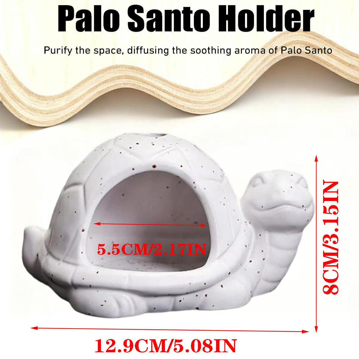 Ceramic Turtle Mini Chiminea (White)
