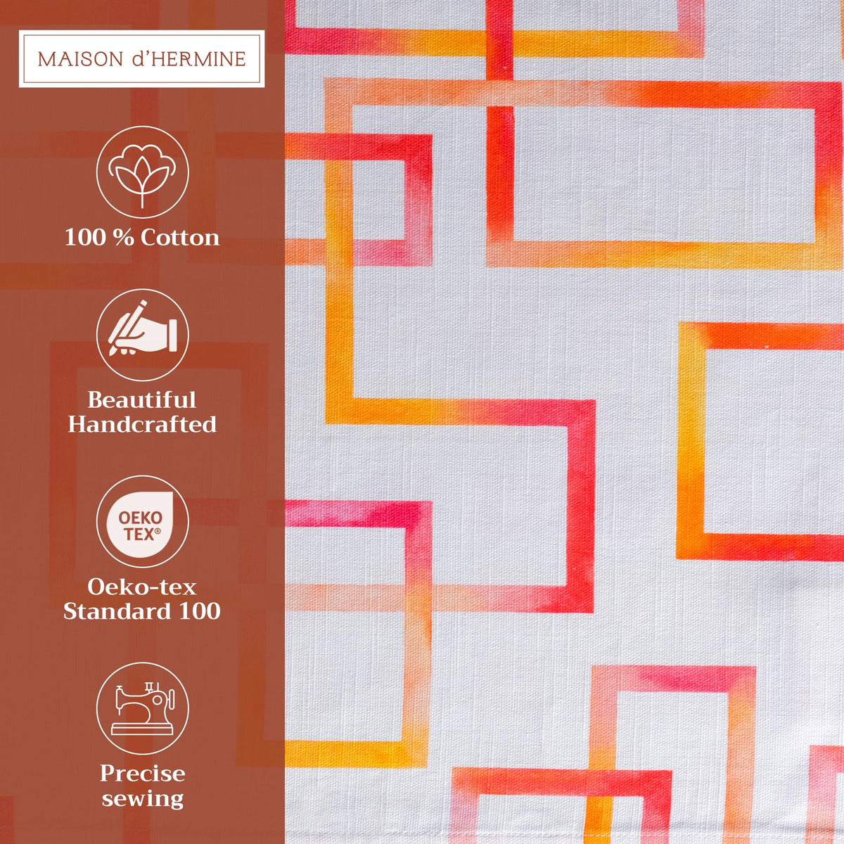 Placemats Set of 4 Reusable 100% Cotton (121 - Summer Maze / 13" X 19" (Pack of 4))
