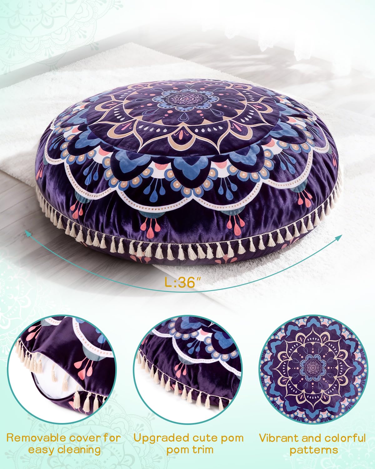 Meditation Cushion (Purple)
