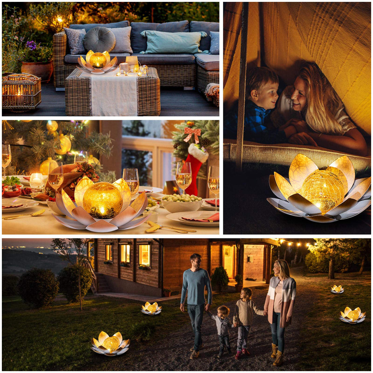 Garden Solar Lights Outdoor (Orange)