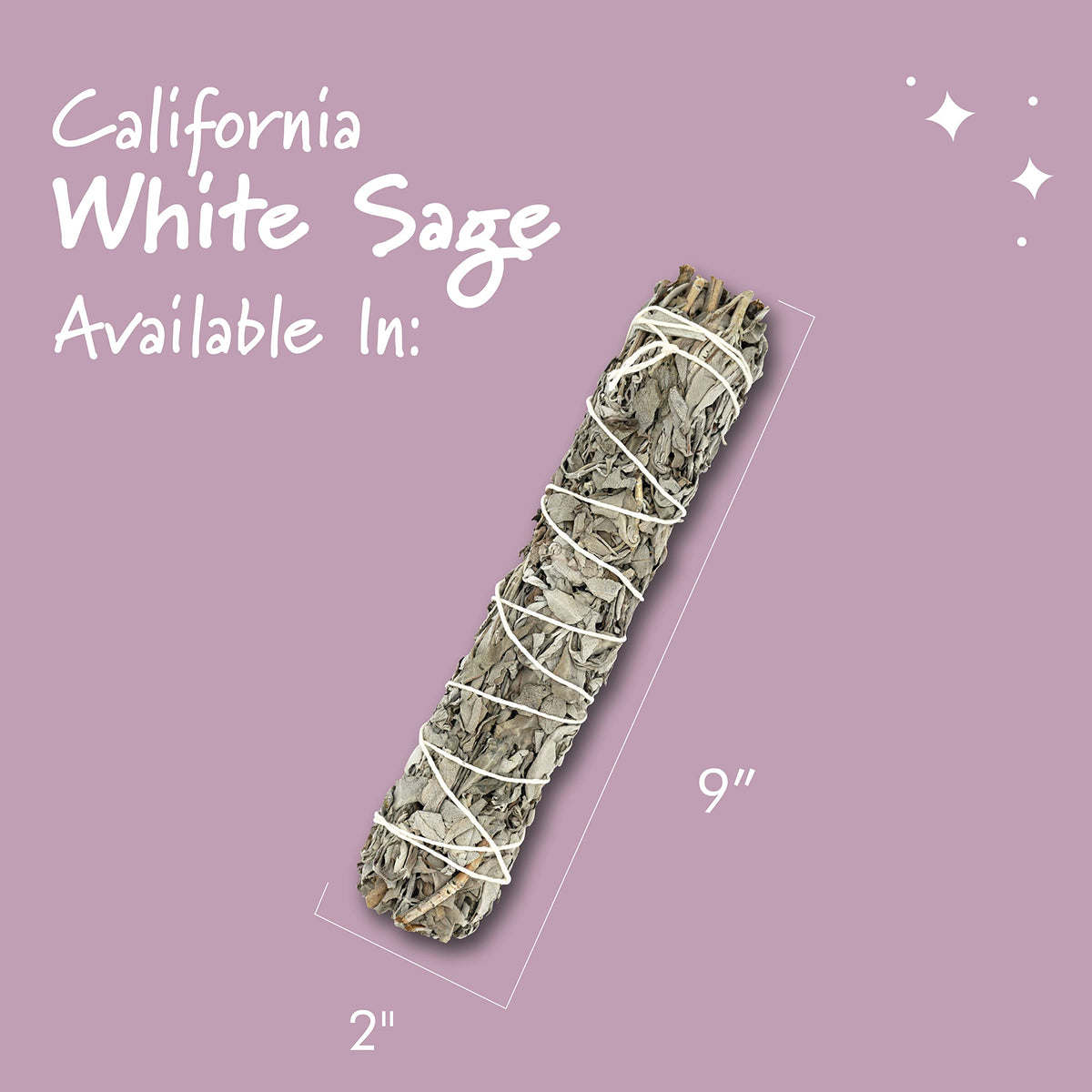 White Sage 9" (9 Inch / 6 PIECES)