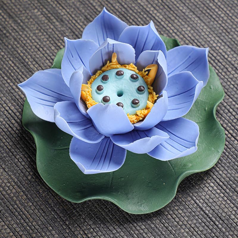 Lotus Incense Holder (Blue+green)