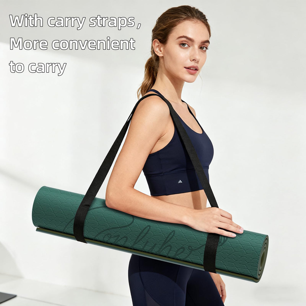 Extra Large Yoga Mat 10mm Thick (Deep green + Turquoise green)