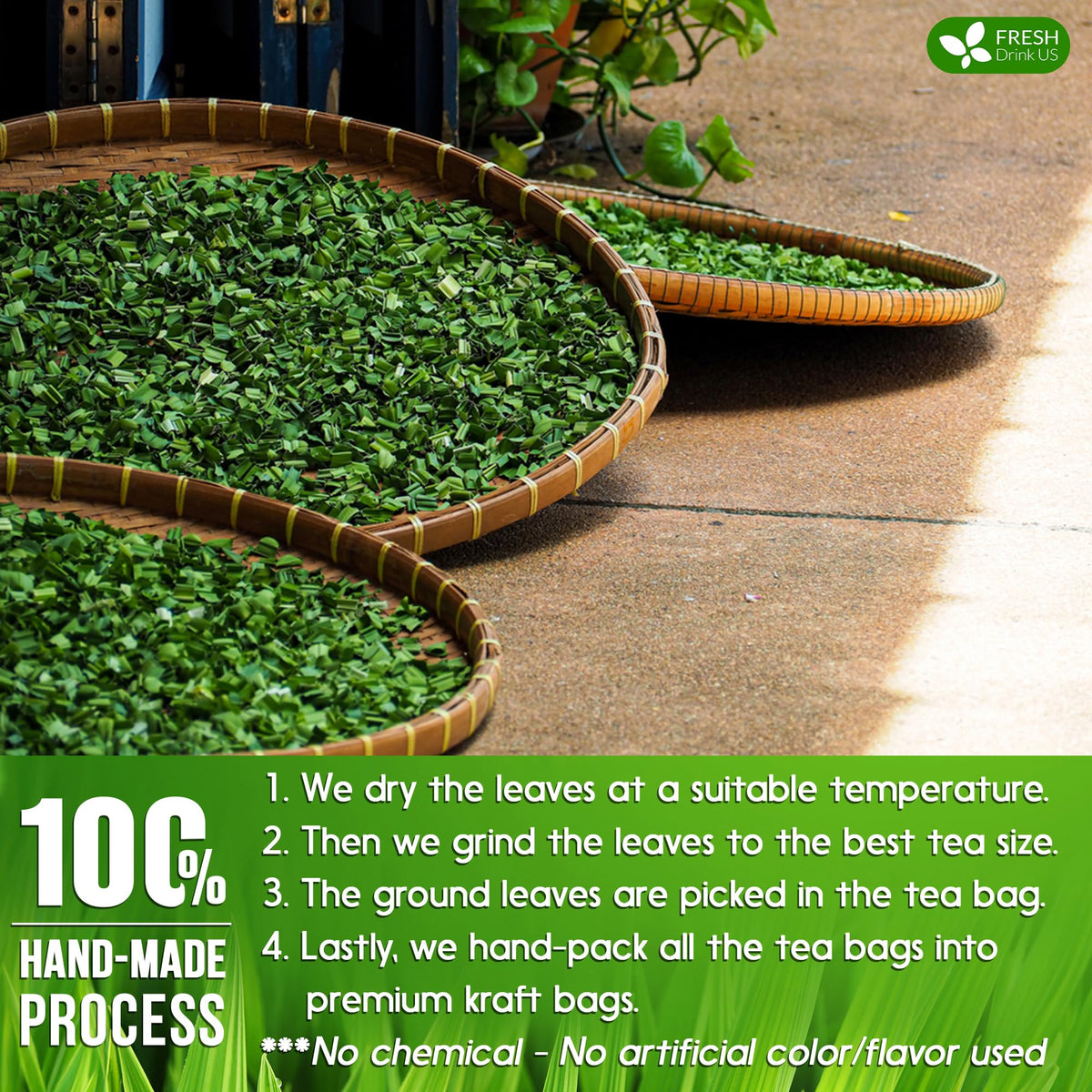 Premium Pandan Leaf Tea (55 Tea Bags)