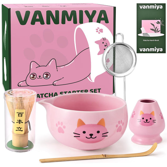 Matcha Whisk Set (5Pcs/Set / Pink)