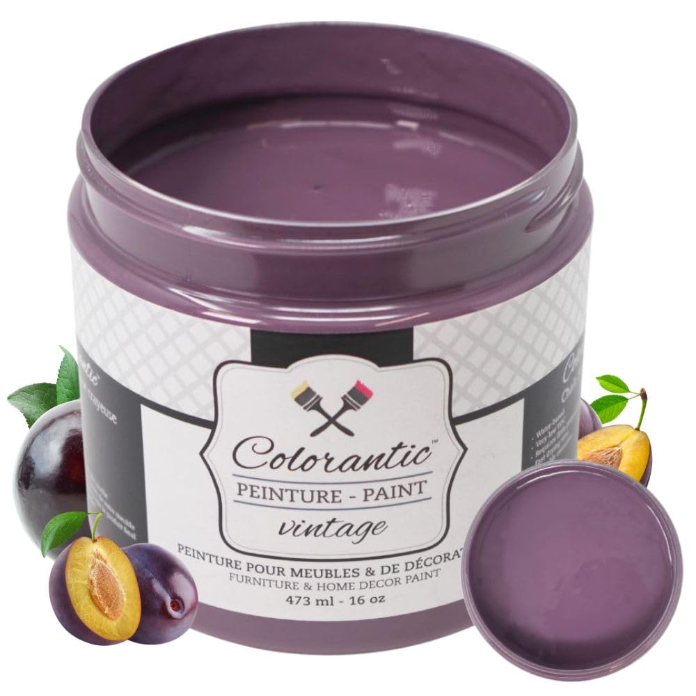 AUTUMN PLUM Chalk Paint Based for Furniture DIY (Autumn Plum / 8 Fl Oz (Pack of 1))