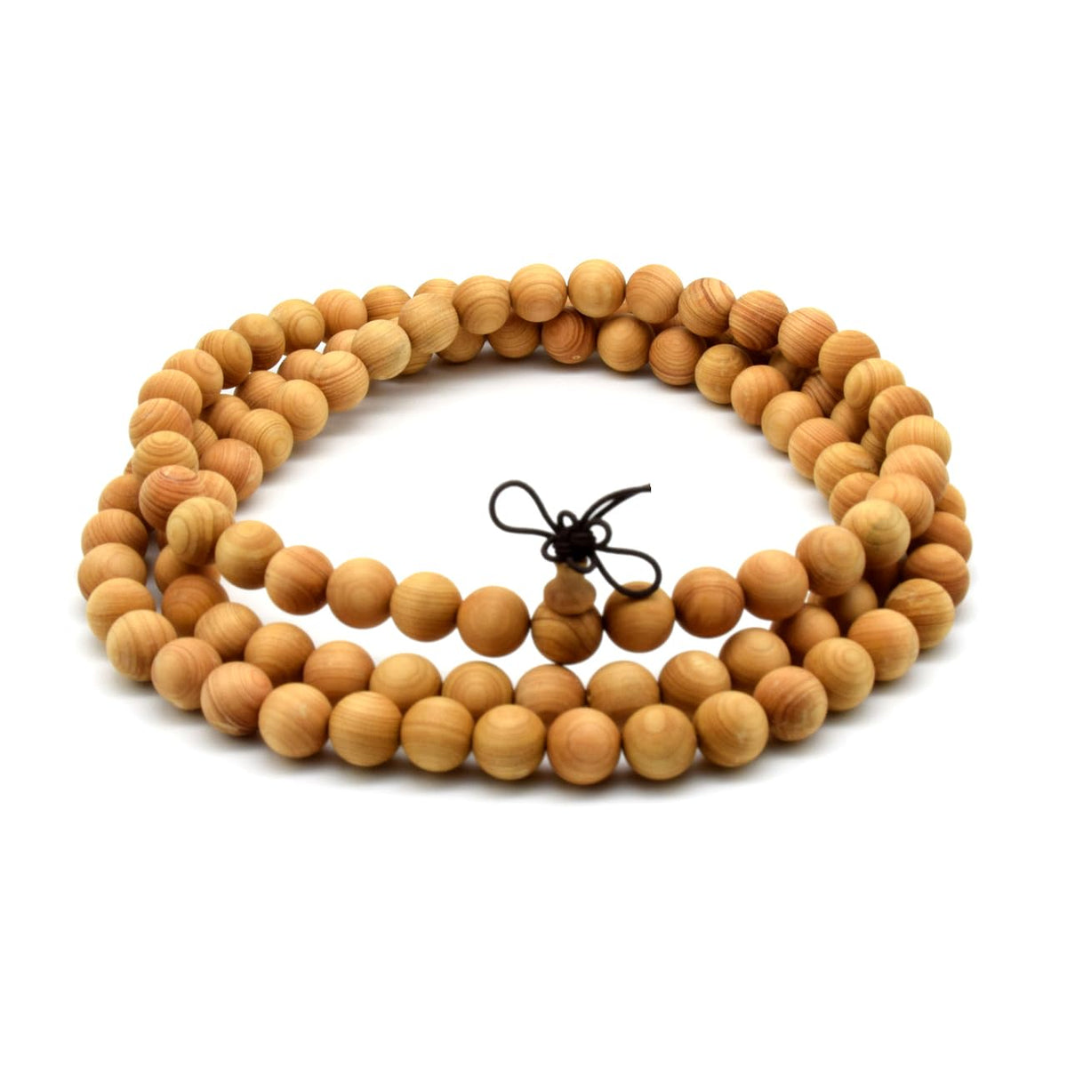 Unisex Natural Thuja Sutchuenensis Wood Beads Bracelet Prayer Mala Wristband Bracelet (10mm 108 Beads)