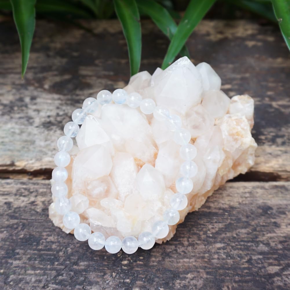6MM Crown Chakra Moonstone Bracelet (6MM Crown Chakra Moonstone Bracelet)