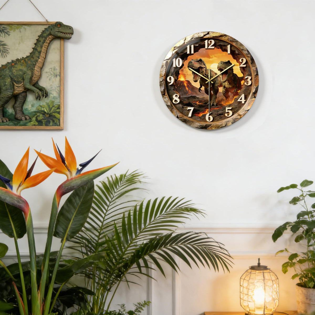 Dinosaur Wall Clocks Battery Operated (Dinosaur)