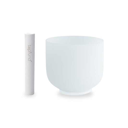 C Note Crystal Singing Bowl Root Chakra 8 inch with Suede Mallet (8 inch No Case / C Note)