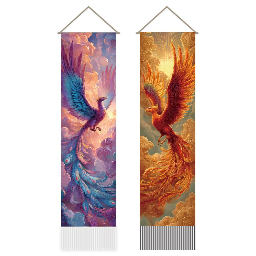 2Pcs Phoenix Tapestry (Multicolor-Phoenix)