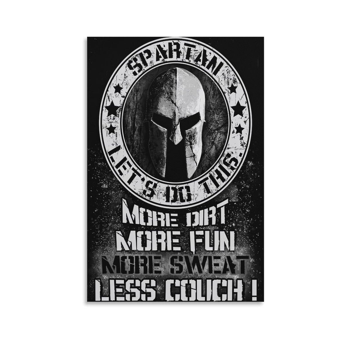 Spartan Law Never Retreat Never Surrender Warrior Shield Spear Canvas Printing Wall Art Prints Wall Decor Posters Motivational Greek Soldier Living Room Bedroom Office Gym 12x18inch (style-24 / 12x18inch(30x45cm) Unframe)