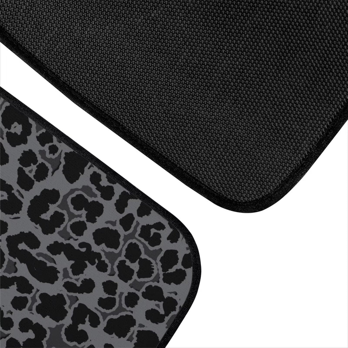 Black Leopard Car Floor Mats for Women Men Non Slip Floor Mats for Cars Rubber Wear Resistant Car Carpet Mat Set Cars Carpet Mat Protector Leopard Automotive Accessories (Black Leopard)